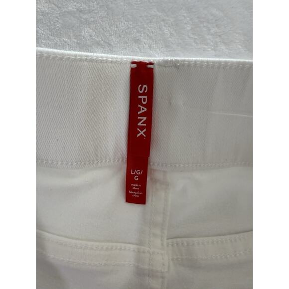 Spanx Womens Jeans Straight Leg High Rise Pull On White Size Large NWT - Picture 7 of 15